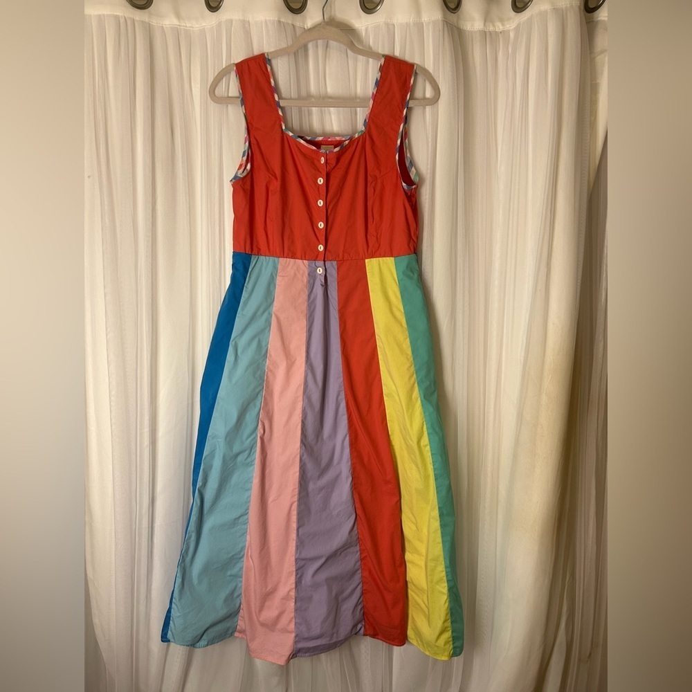 Wildflowers Coral and Multicolor Midi Dress - Picture 2 of 4